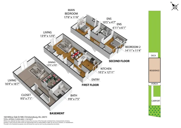 $265,000 | 160 Willow Oak Drive Northwest, Christiansburg, VA 24073
