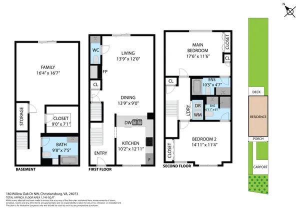 $265,000 | 160 Willow Oak Drive Northwest, Christiansburg, VA 24073