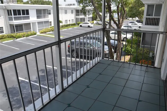 a view of city from a balcony