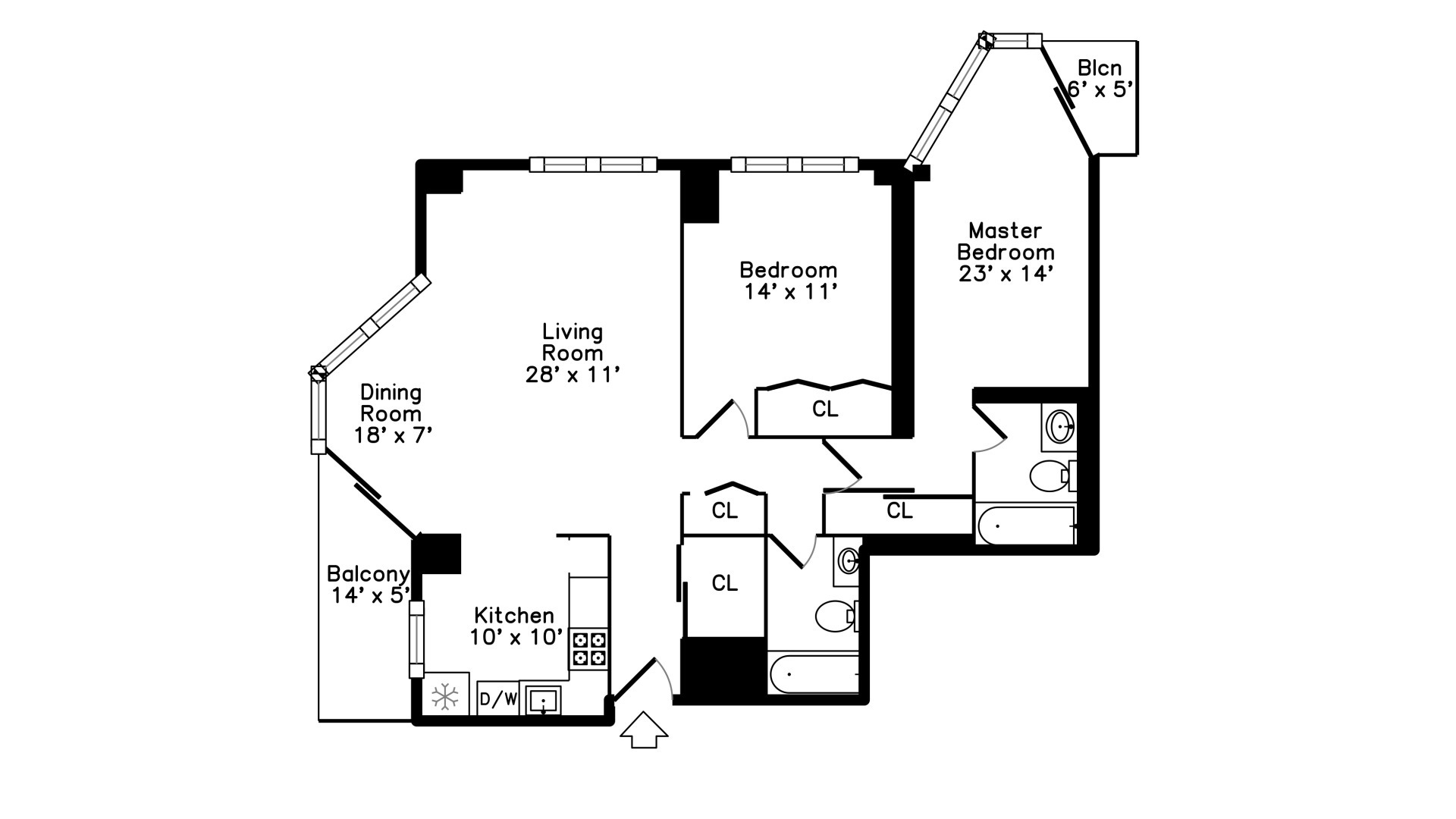 33 West Delaware Place, Unit 7A Chicago, IL 60610 - Photo 35 of 35 a picture of a floor plan