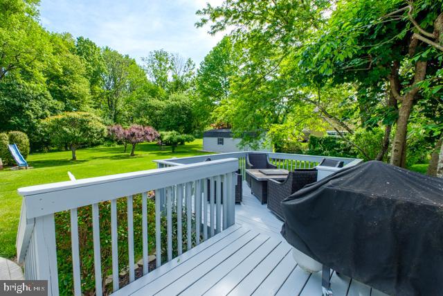 31 Bordentown Chesterfield Road Chesterfield, NJ 08515 - Photo 44 of 55 a view of a deck with wooden floor and barbeque grill