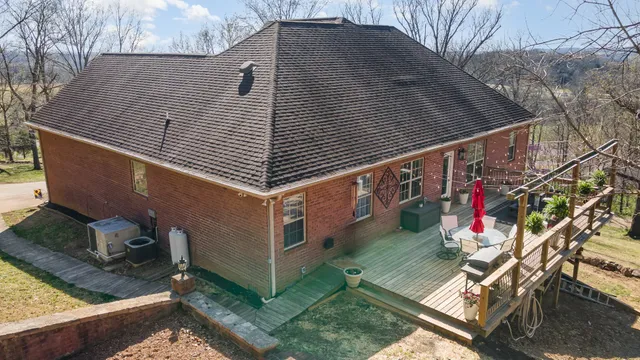 a view of a house with a deck
