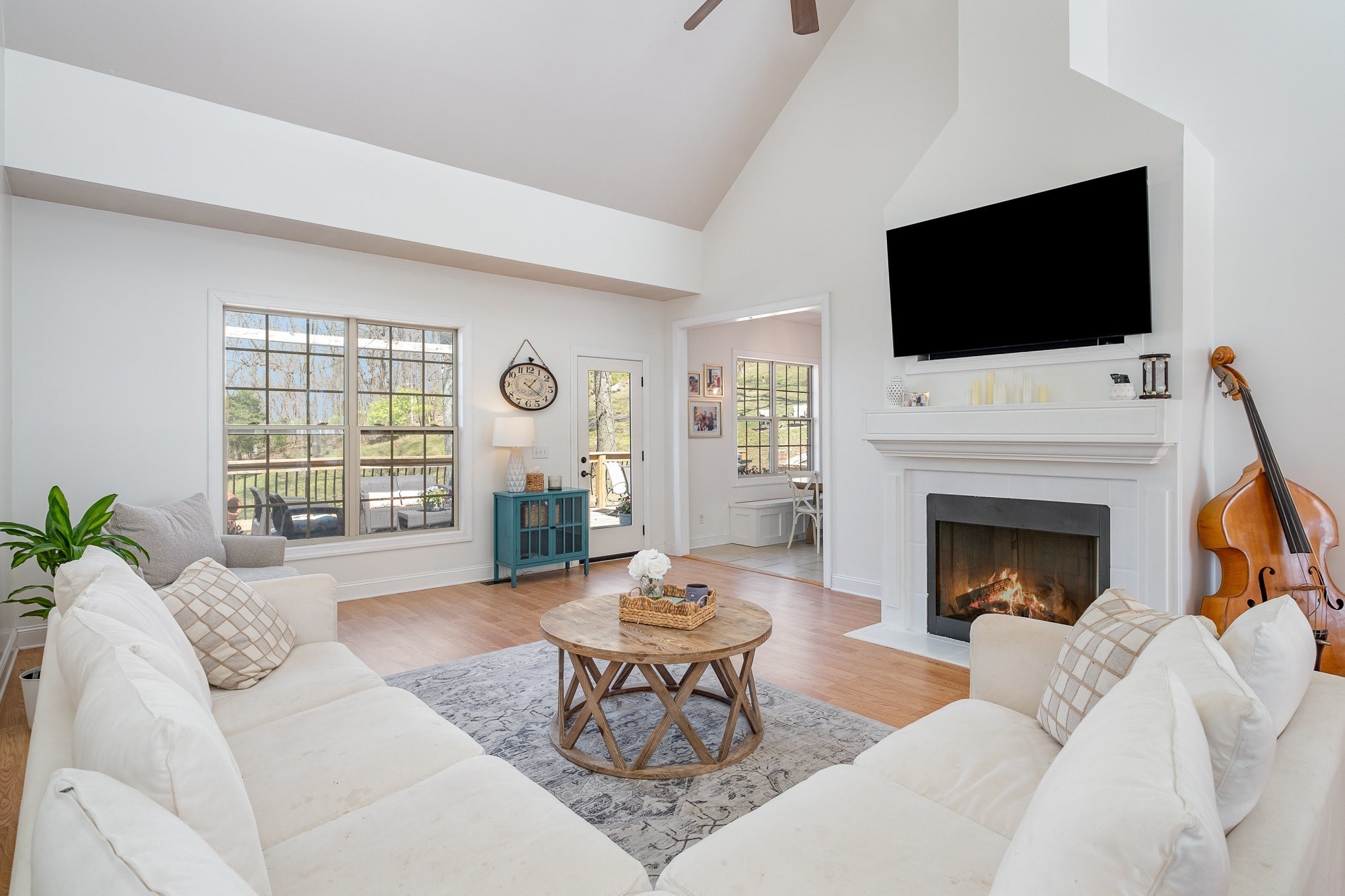 1604 Becca Lane Columbia, TN 38401 - Photo 5 of 54 a living room with furniture a fireplace and a flat screen tv
