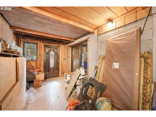 a room with furniture and a window