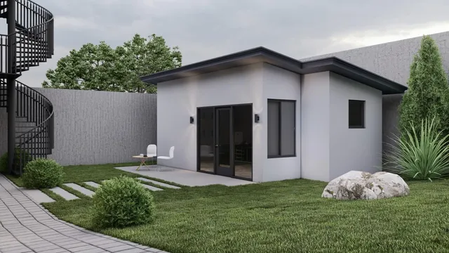 a house with garden in front of it