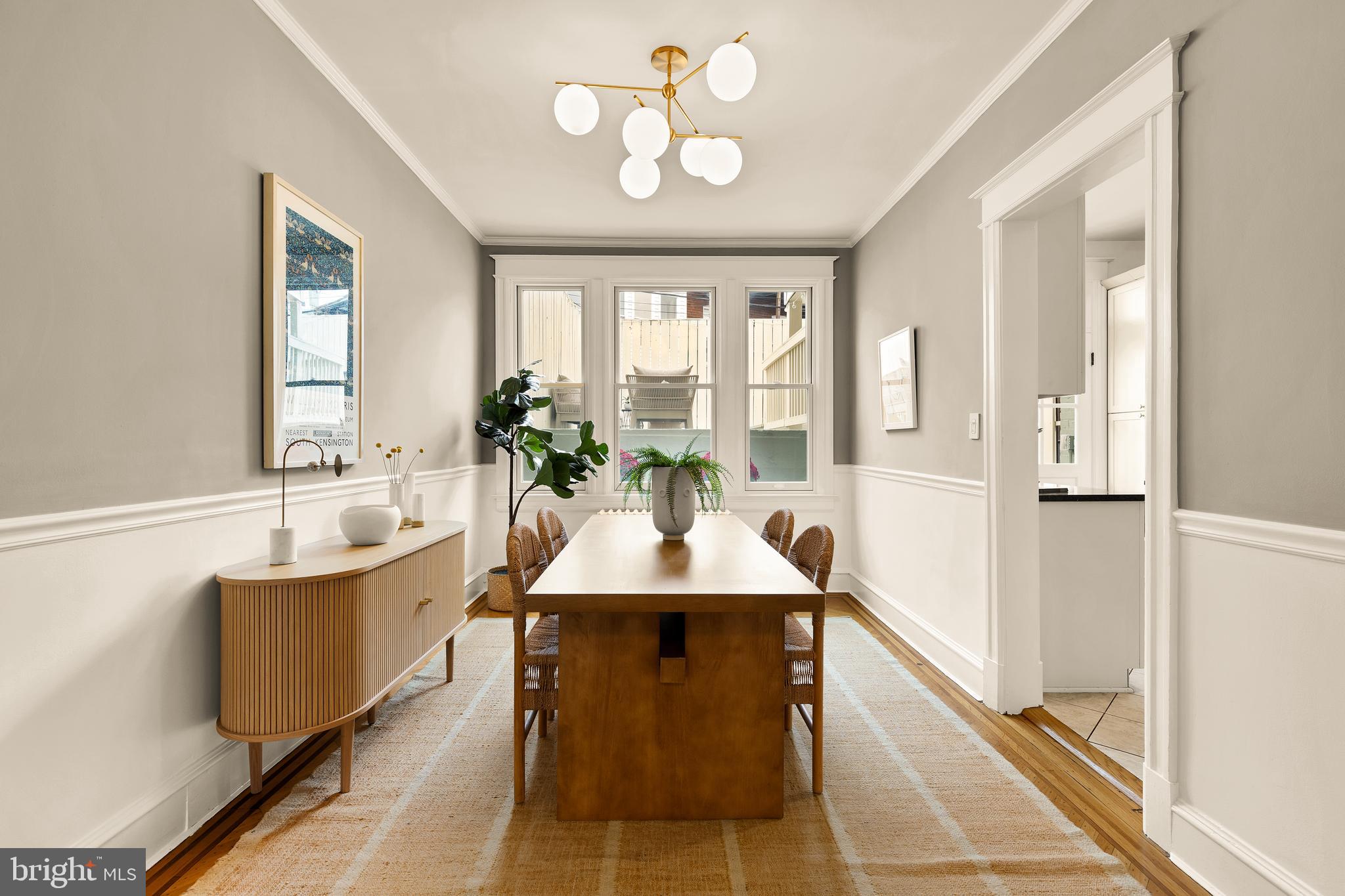 222 Tennessee Avenue Northeast Washington, DC 20002 - Photo 6 of 29 a dining hall with stainless steel appliances granite countertop a sink dishwasher and a dining table with wooden floor