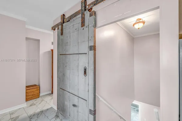 a bathroom with a shower and a sink