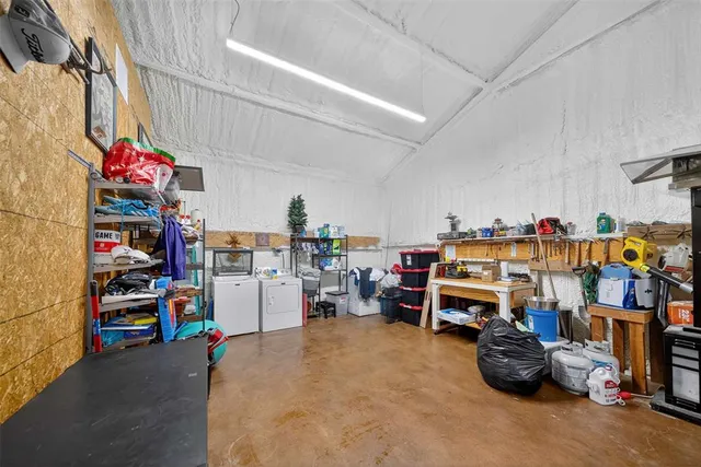 a view of a swimming pool with a yard