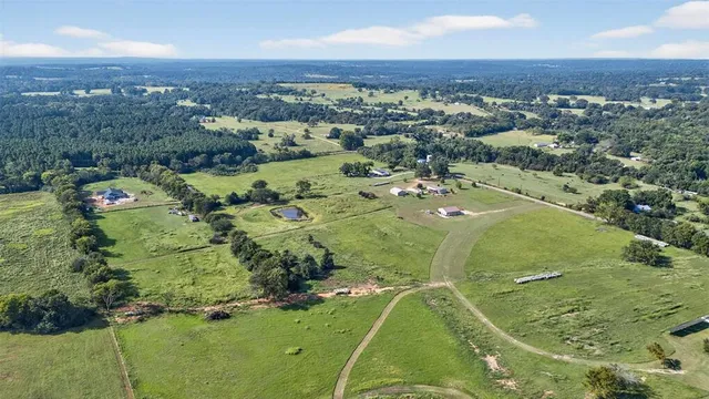 an aerial view of a residential houses with outdoor space
