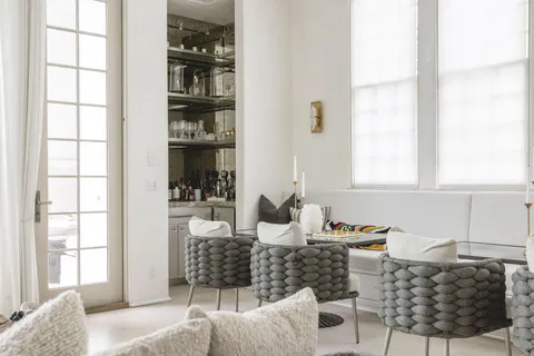 a outdoor living space with furniture and window