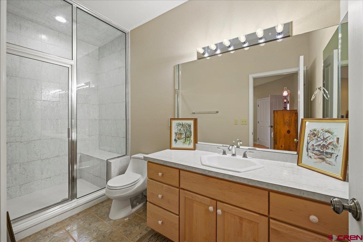 1600 Elk Ridge Trail Ridgway, CO 81432 - Photo 37 of 43 a bathroom with a toilet sink and shower
