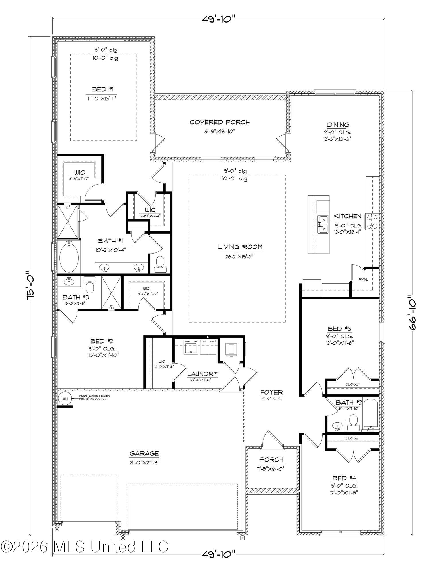13309 Sarsen Loop Vancleave, MS 39565 - Photo 31 of 31 HAWTHORNE A B FE FLOOR PLAN