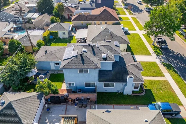an aerial view of multiple house