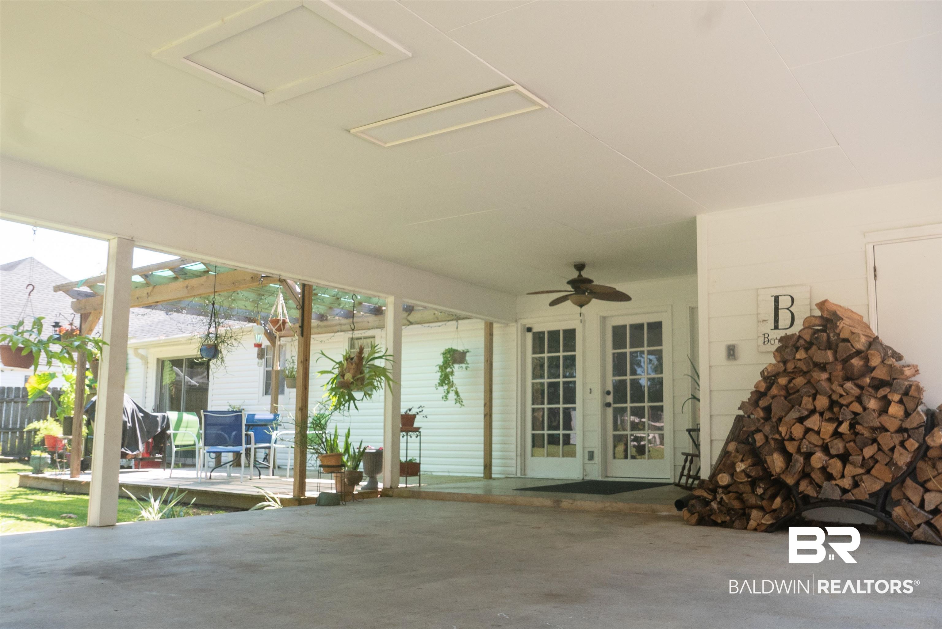 630 Spanish Main Daphne, AL 36527 - Photo 28 of 40 View of patio / terrace with ceiling fan and french doors