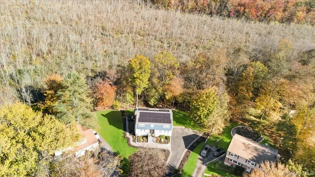 a house view with a garden space