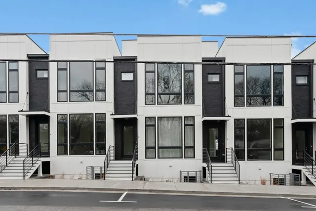 front view of a brick building