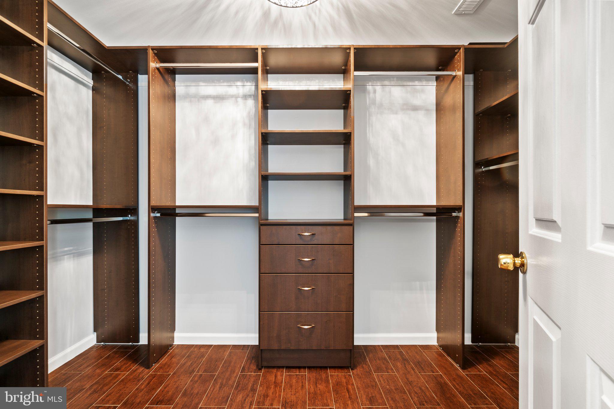 21255 Olive Green Court Ashburn, VA 20147 - Photo 19 of 32 a view of walk in closet with empty racks