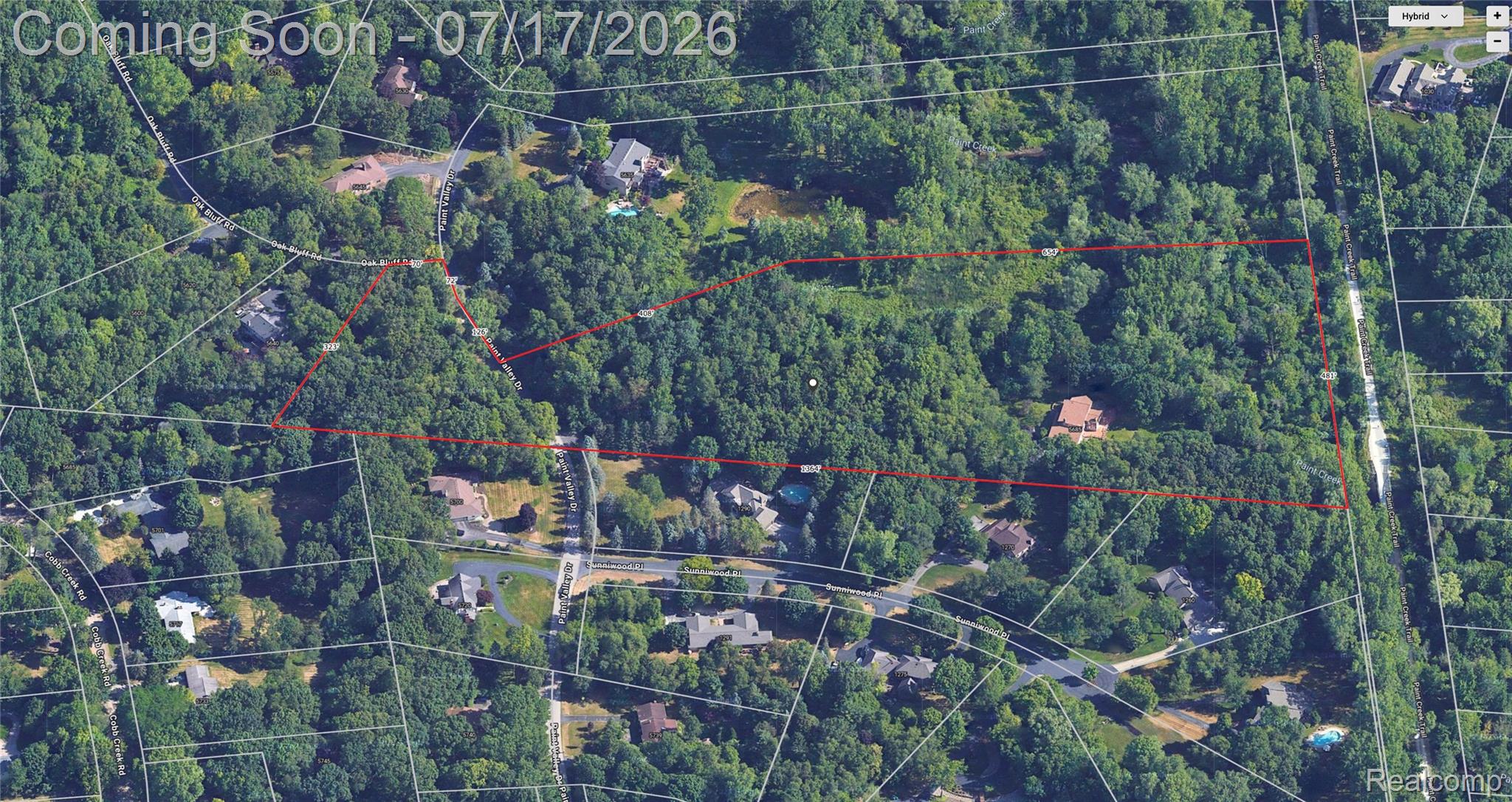 5685 Paint Valley Drive Rochester, MI 48306 - Photo 62 of 66 Property Survey. Displaying the property boundaries and surrounding land parcels