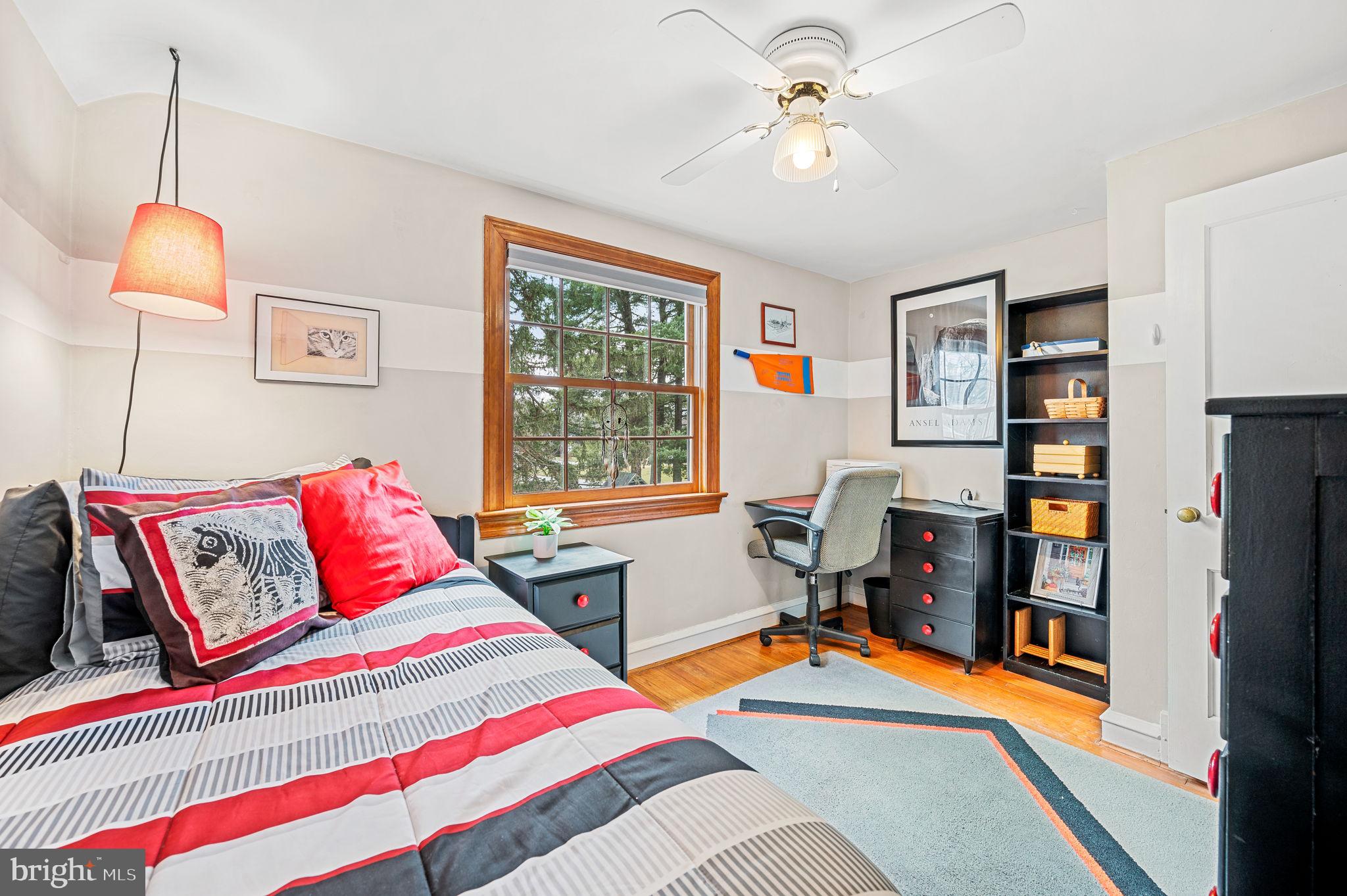 412 Briarwood Road Wallingford, PA 19086 - Photo 16 of 33 3rd Bedroom, C/F Light, H/W Floors