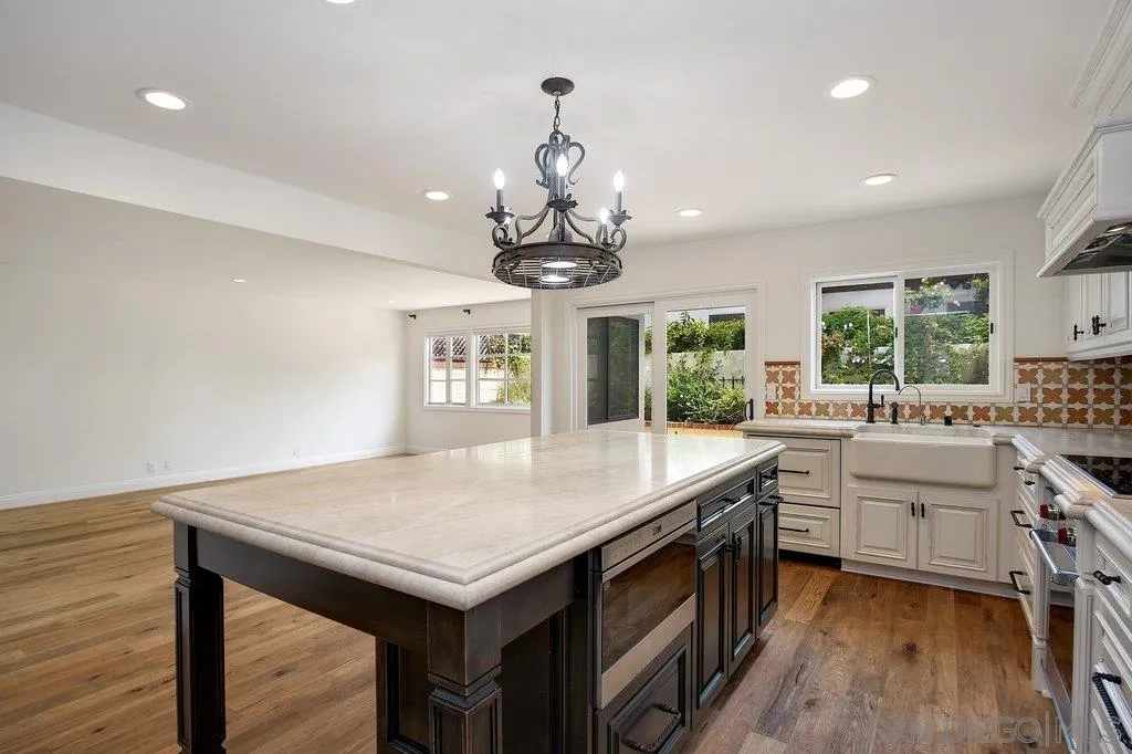 6125 La Flecha Rancho Santa Fe, CA 92067 - Photo 11 of 25 a kitchen with stainless steel appliances granite countertop a kitchen island a stove and a sink