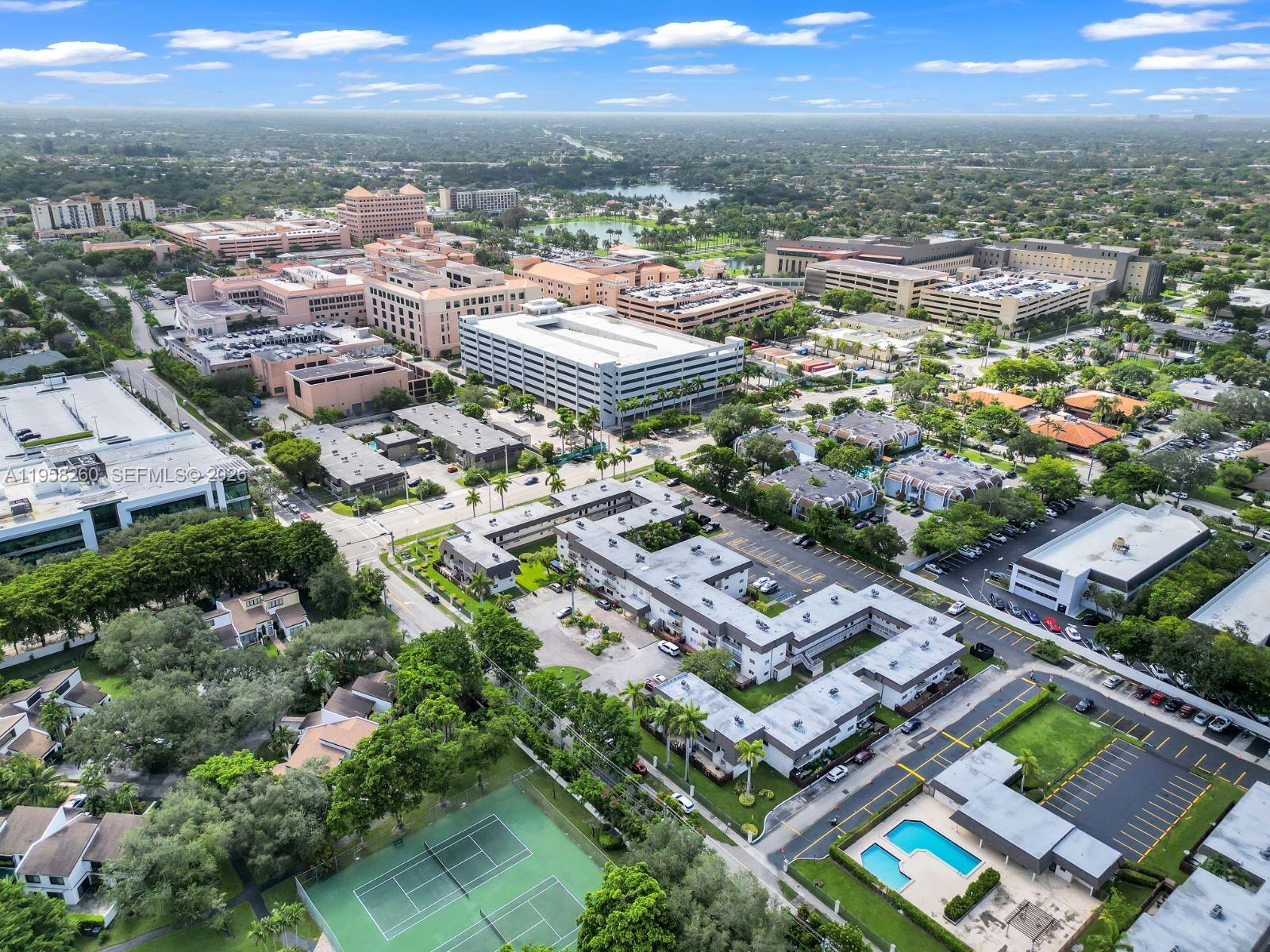 8601 Southwest 94th Street, Unit 104W Miami, FL 33156 - Photo 26 of 29 an aerial view of residential houses with city view