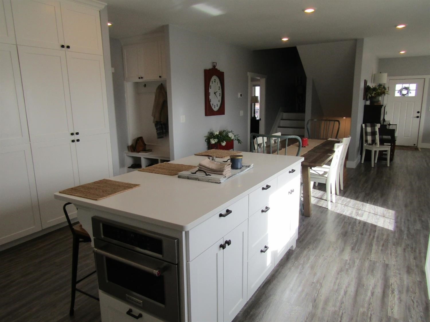 3370 Drill Stem Road Levelland, TX 79336 - Photo 9 of 38 a large white kitchen with a table and chairs