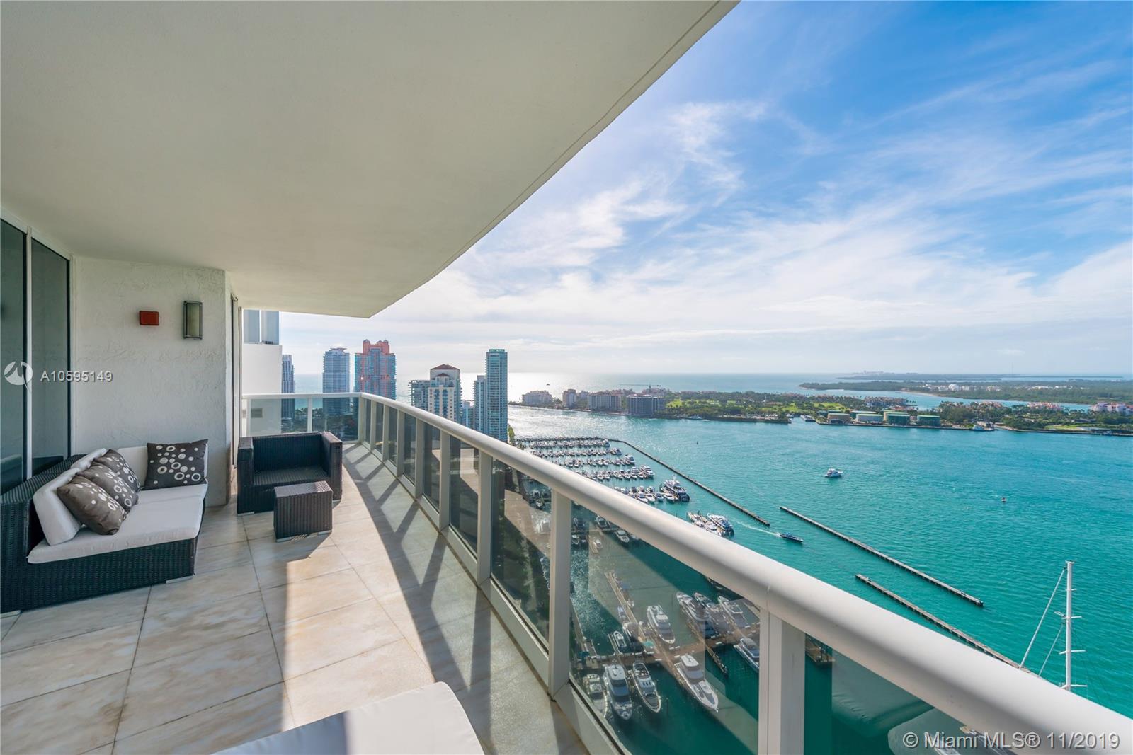 400 Alton Road, Unit 3403 Miami Beach, FL 33139 - Photo 4 of 10 a view of a balcony with city view