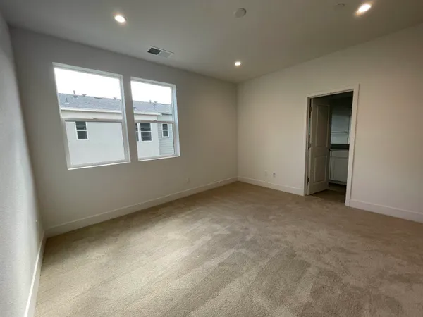 an empty room with a window