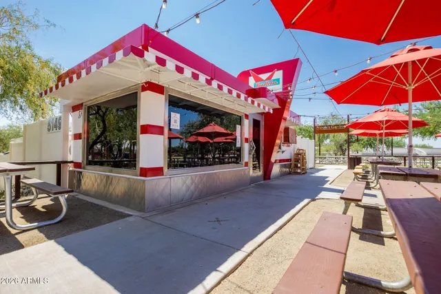 a view of retail shops