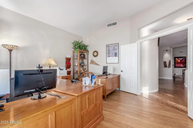 an aerial view of multiple house