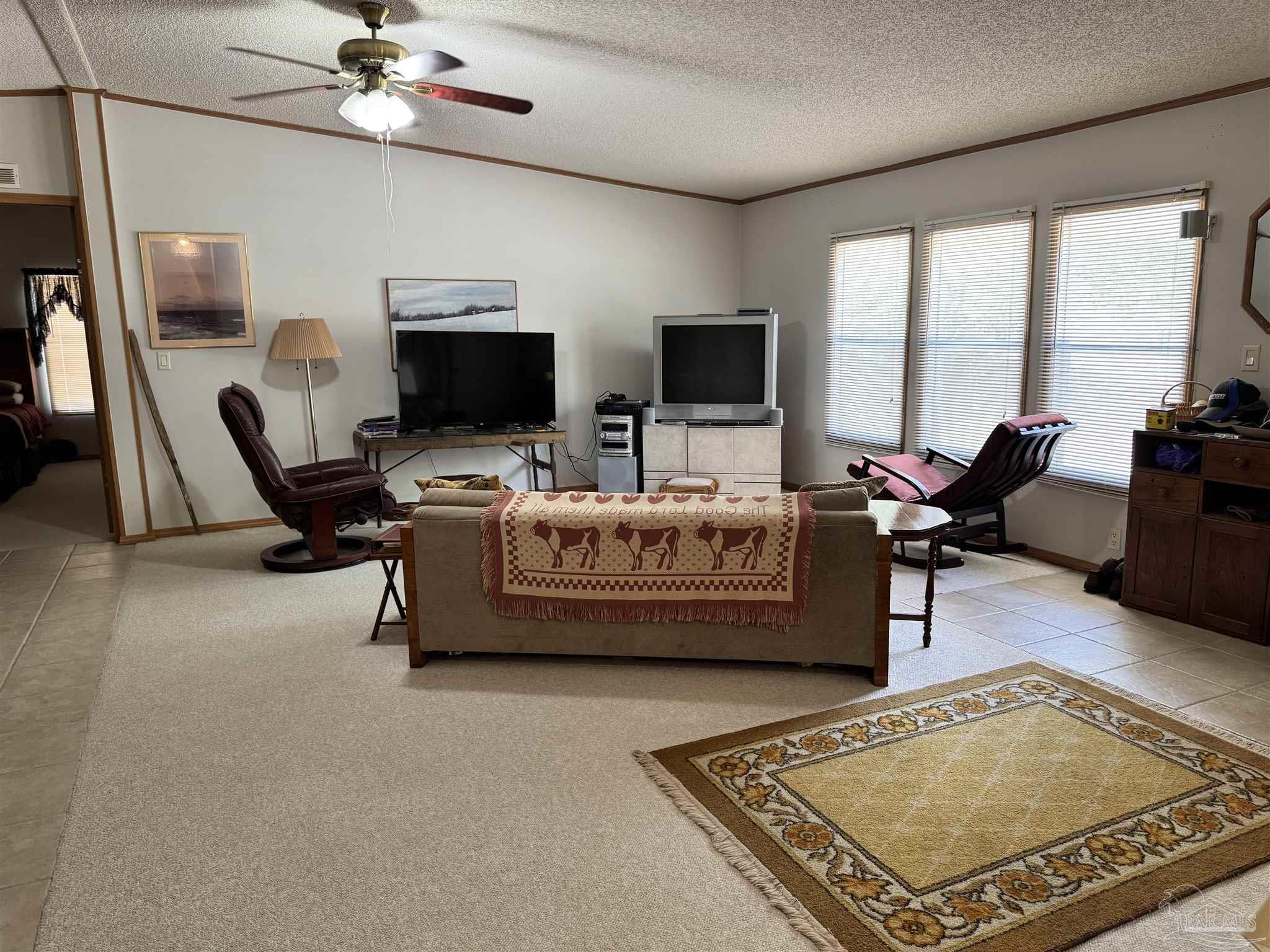 6512 Winston Brown Road Milton, FL 32570 - Photo 26 of 37 a living room with furniture rug and a flat screen tv