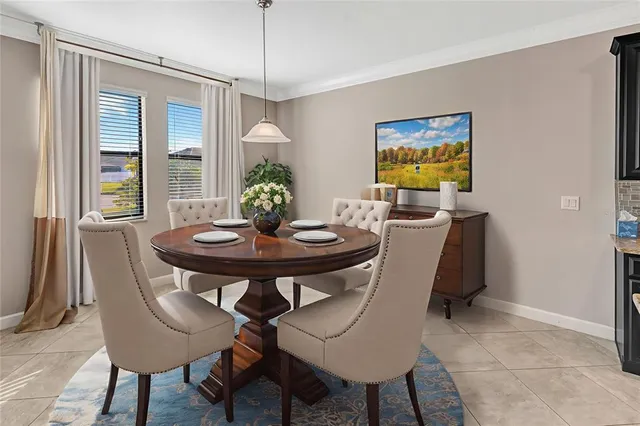 a view of a hallway with a kitchen