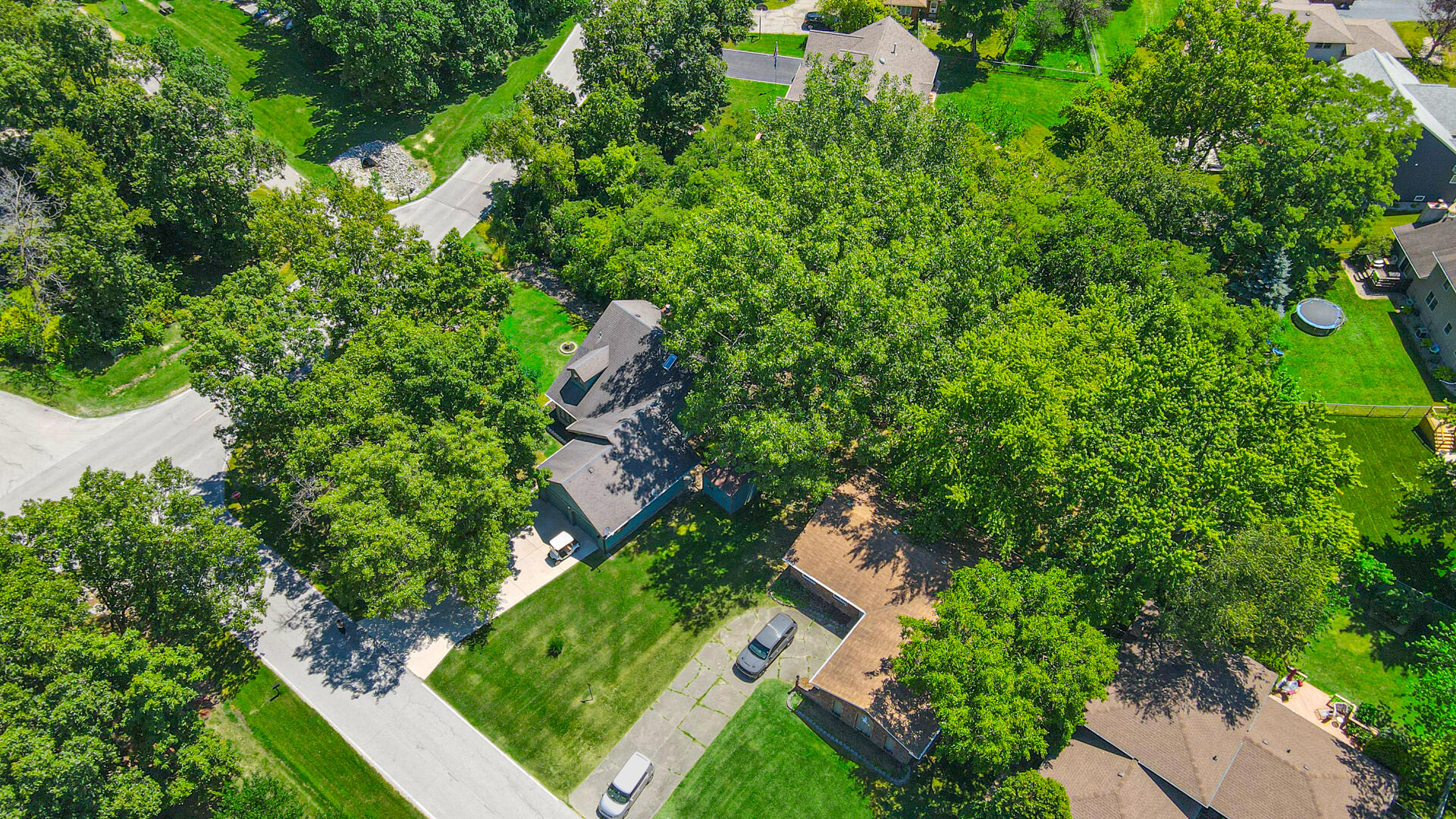 2196 Elm Tree Lane Crown Point, IN 46307 - Photo 5 of 30 an aerial view of residential house with outdoor space and trees all around