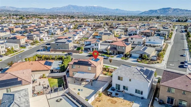 an aerial view of a residential houses and lake view