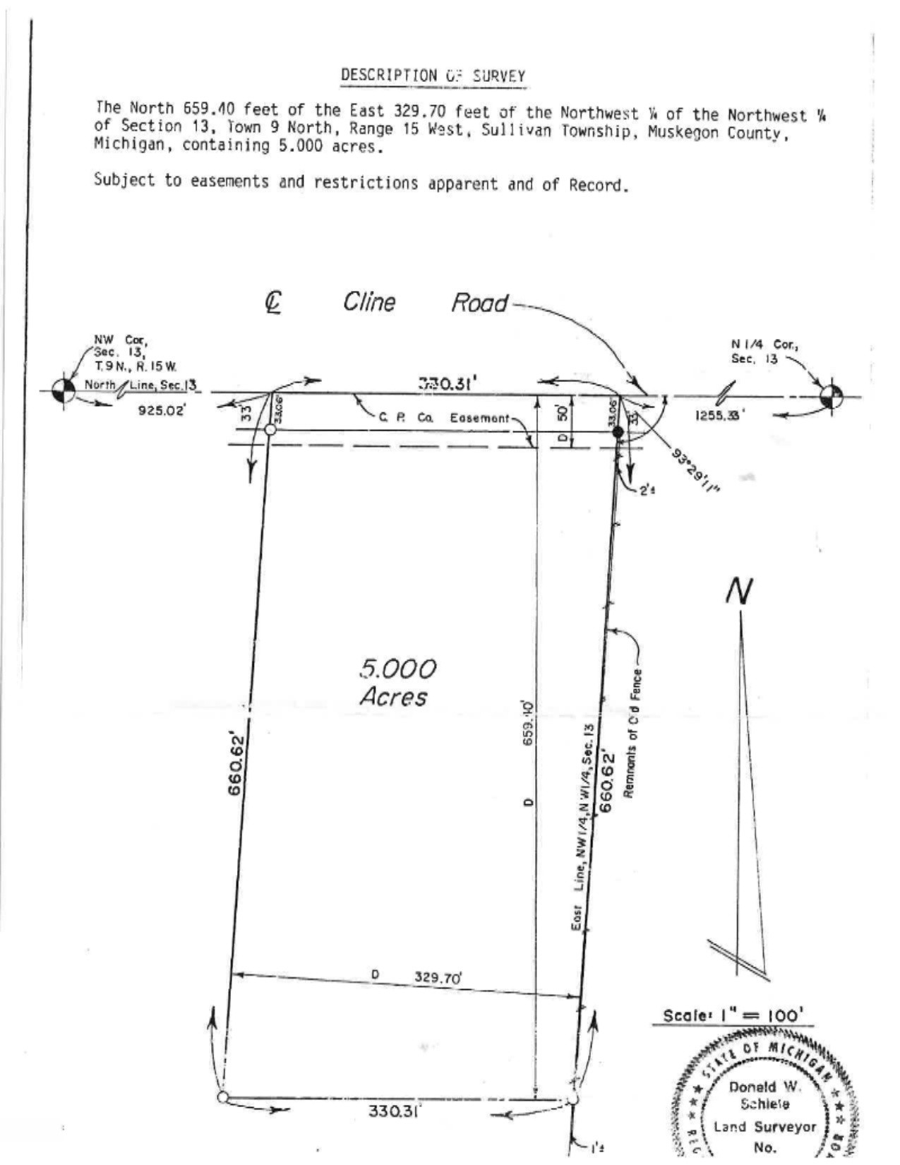 0 Cline Road Ravenna, MI 49451 - Photo 2 of 10 Survey of Land