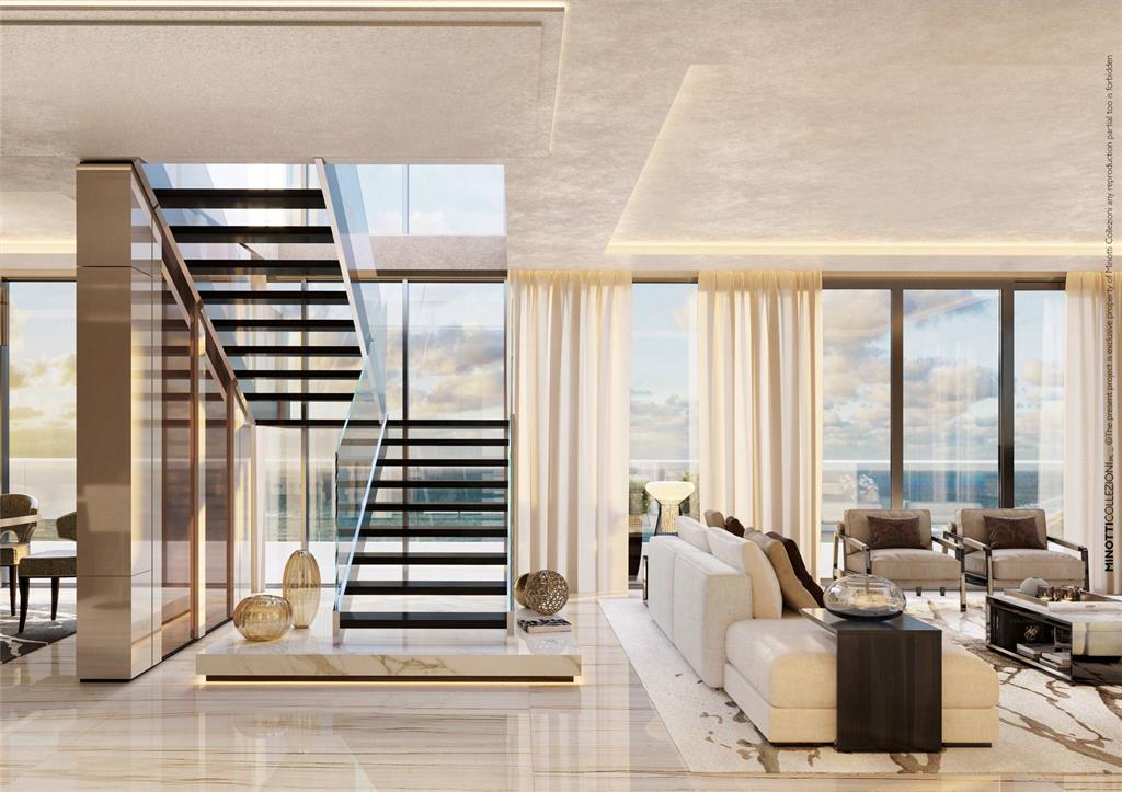 3319 North Ocean Drive, Unit VILLA 8 Hollywood, FL 33019 - Photo 2 of 22 a living room with furniture and a floor to ceiling window