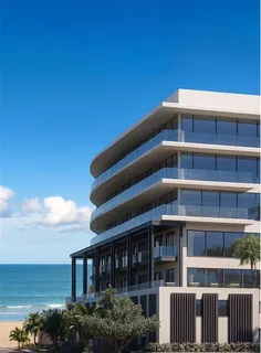 a front view of a building with balcony
