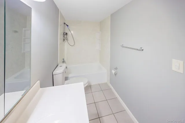 a bathroom with a double vanity sink mirror and toilet