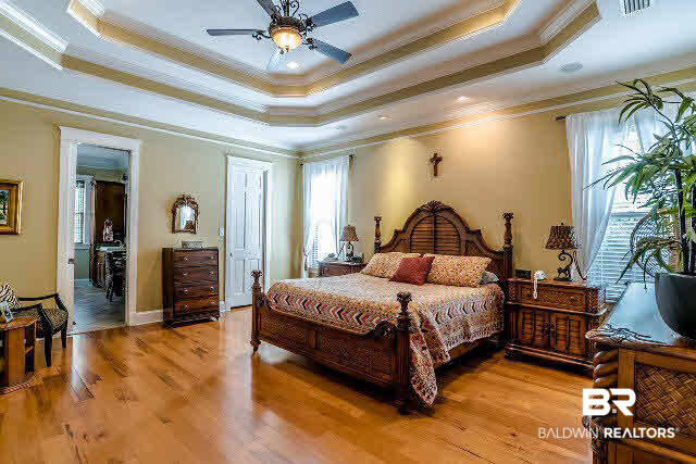 33509 Alder Circle Daphne, AL 36527 - Photo 14 of 28 Wood Flooring in Master Bedroom and the Most Amazing Double Tray Ceiling