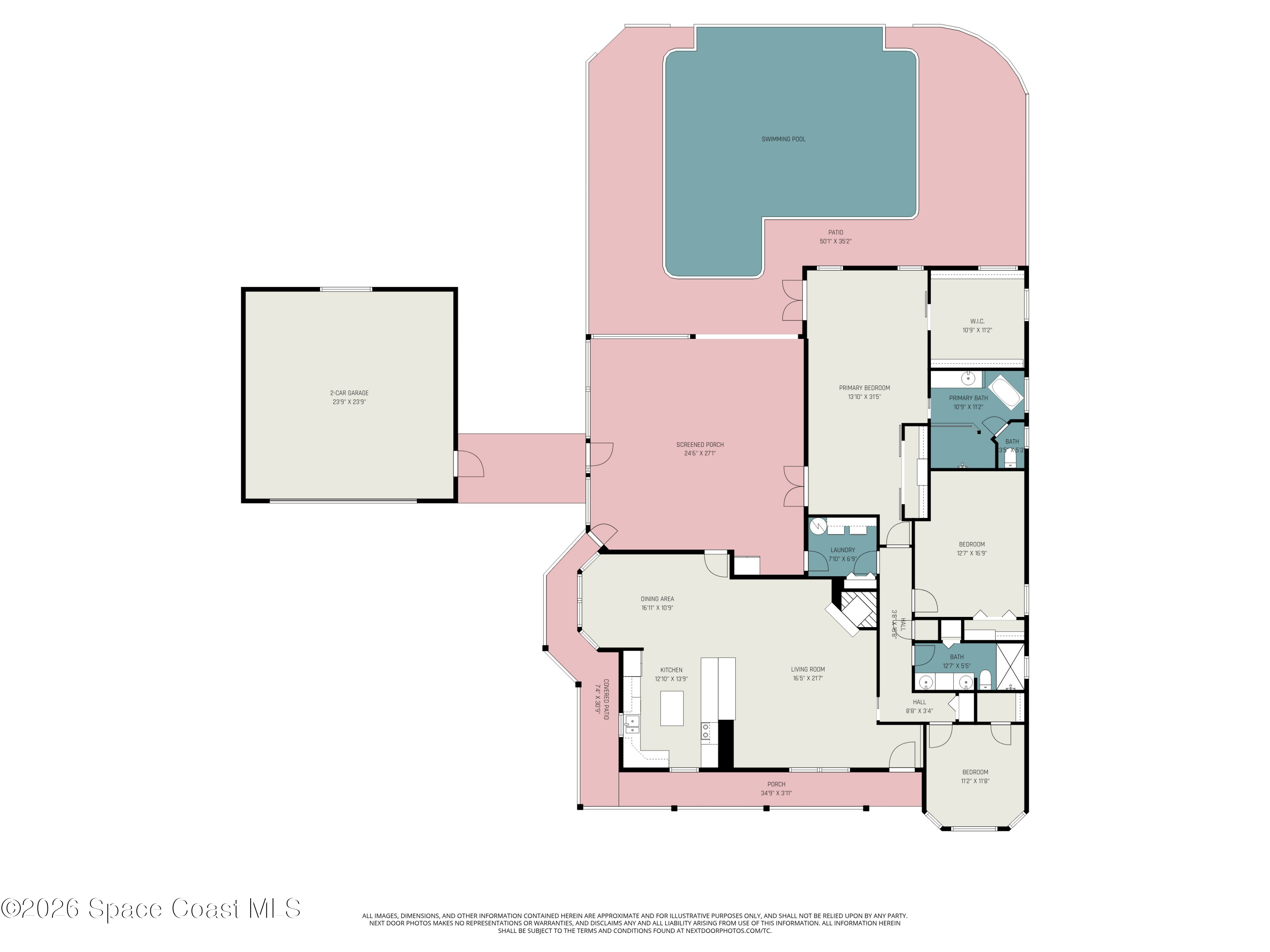 1355 Dalbora Road Merritt Island, FL 32953 - Photo 37 of 37 an aerial view of a kitchen