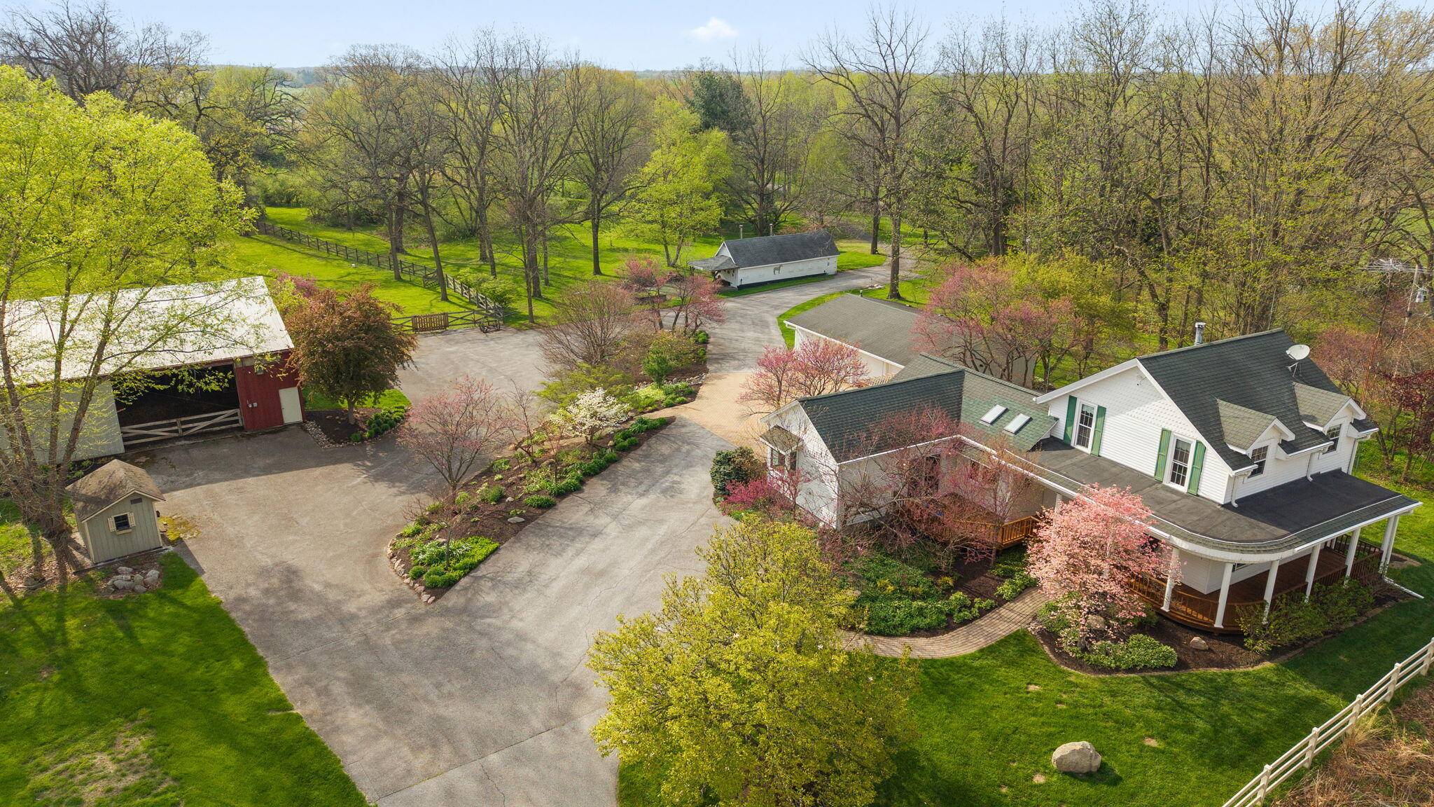 8 Smoke Road Valparaiso, IN 46385 - Photo 3 of 60 an aerial view of a house with a garden