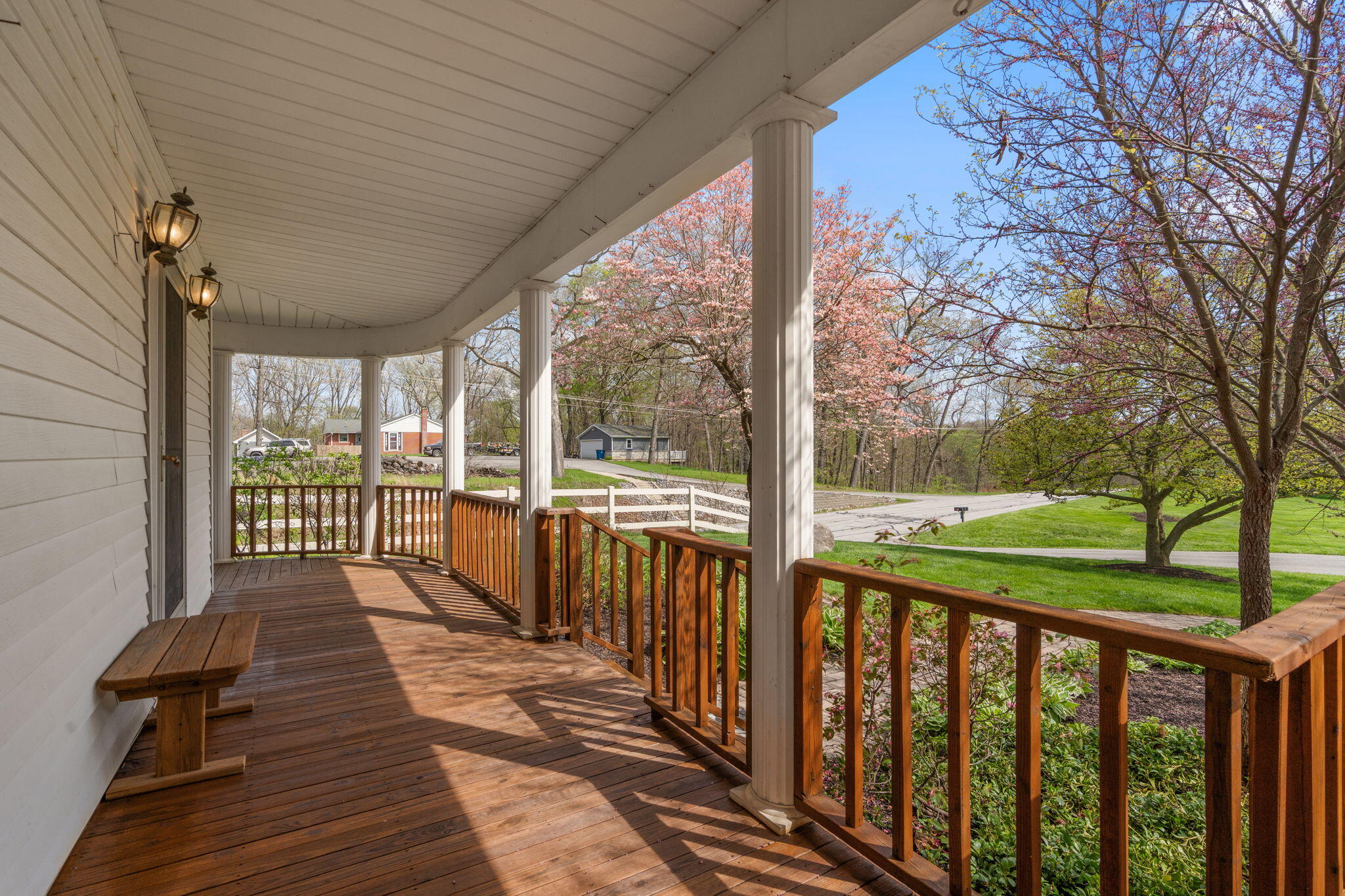 8 Smoke Road Valparaiso, IN 46385 - Photo 36 of 60 a view of a porch with wooden floor in front of house
