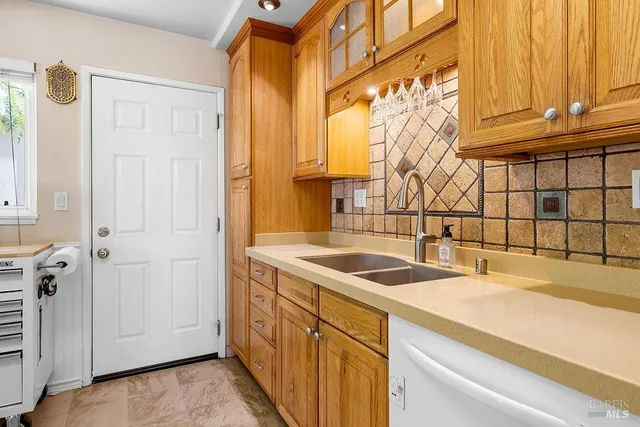 a view of kitchen with livingroom and furniture