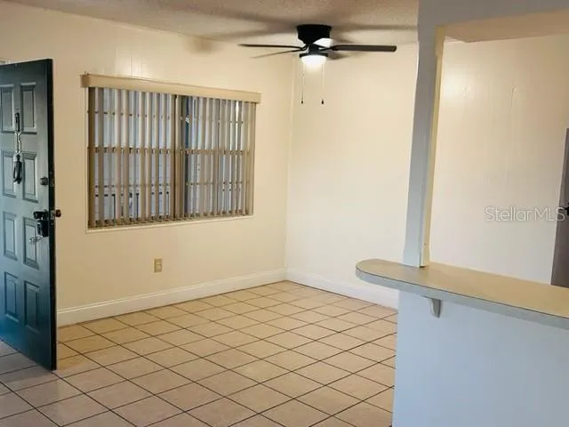 an empty room with a window