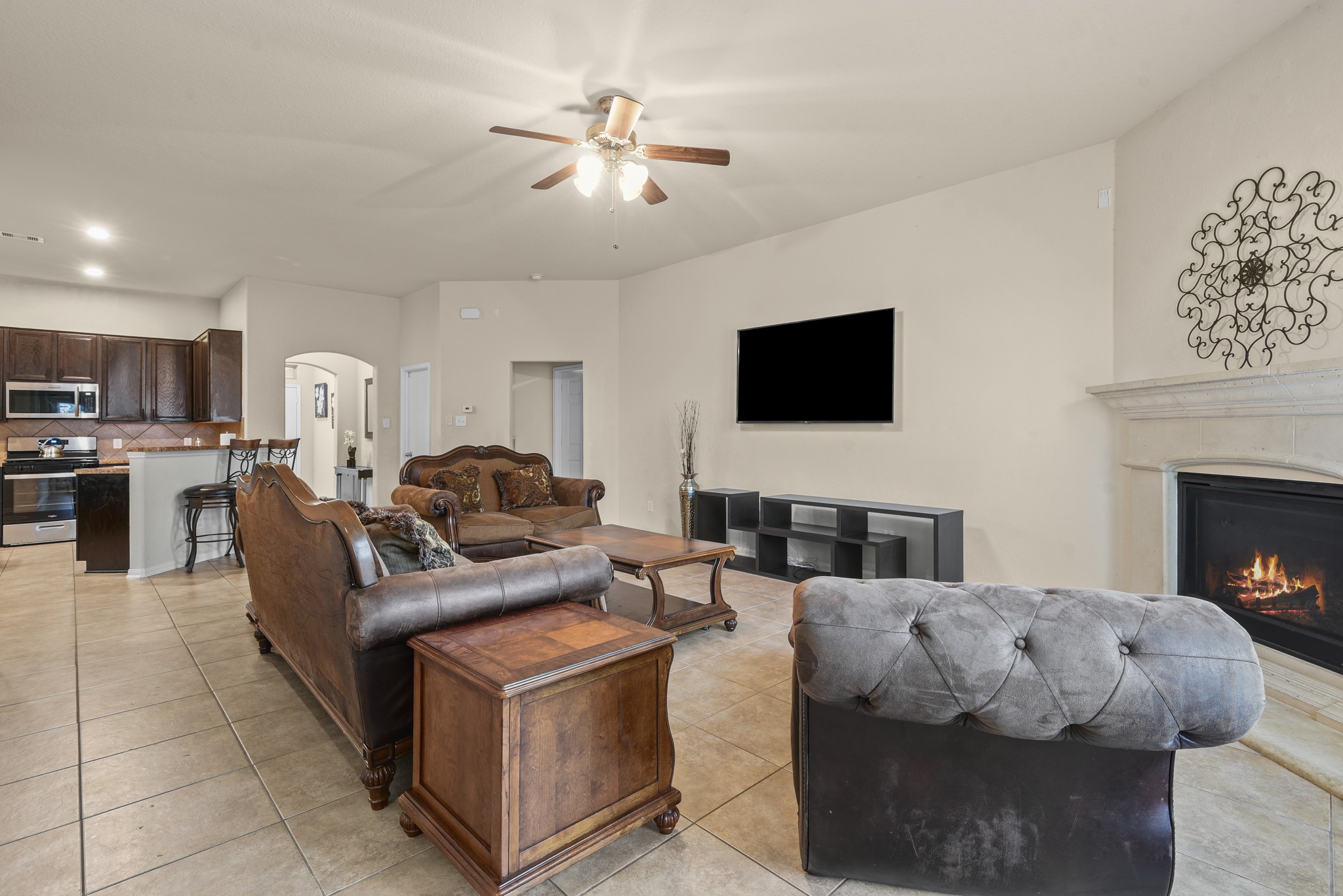 5211 Cayenne Lane Baytown, TX 77521 - Photo 5 of 19 The spacious kitchen overlooks the living room.