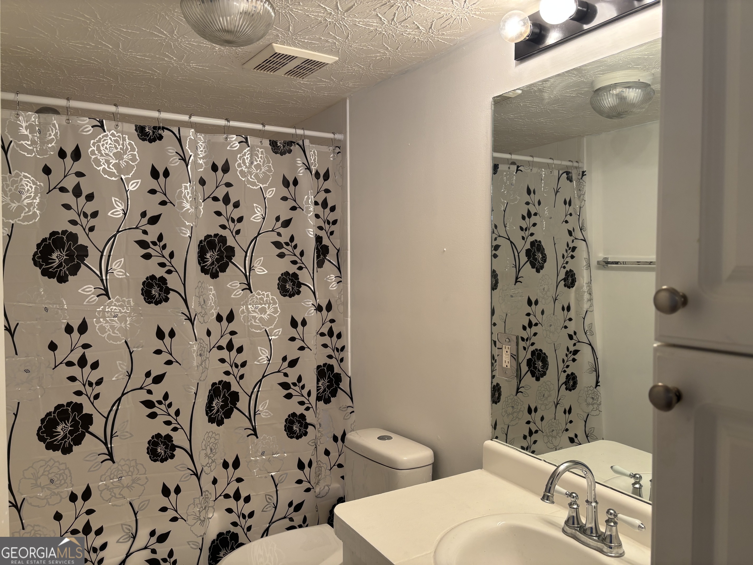 12 Intown Place Fayetteville, GA 30214 - Photo 12 of 12 a bathroom with a toilet and a shower curtain
