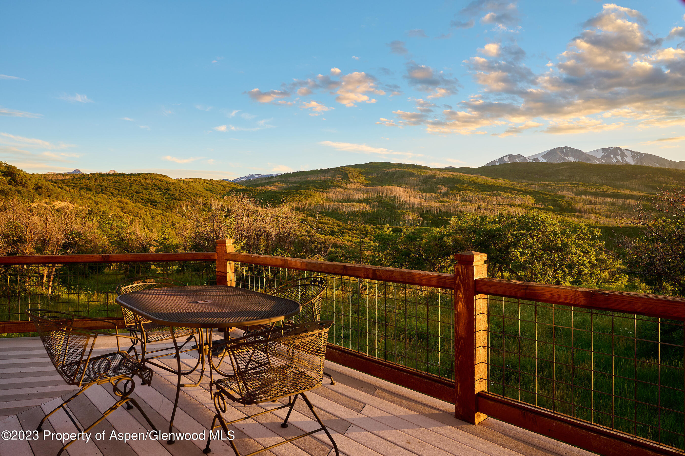 4001 Bear Ridge Road Basalt, CO 81621 - Photo 19 of 35 a view of a terrace with couches and wooden floor