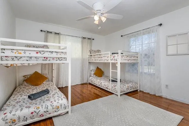 a room with furniture and a chandelier