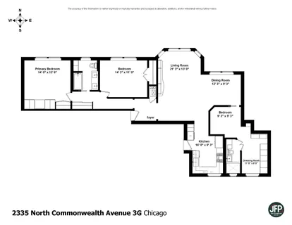 $665,000 | 2335 North Commonwealth Avenue, Unit 3G, Chicago, IL 60614