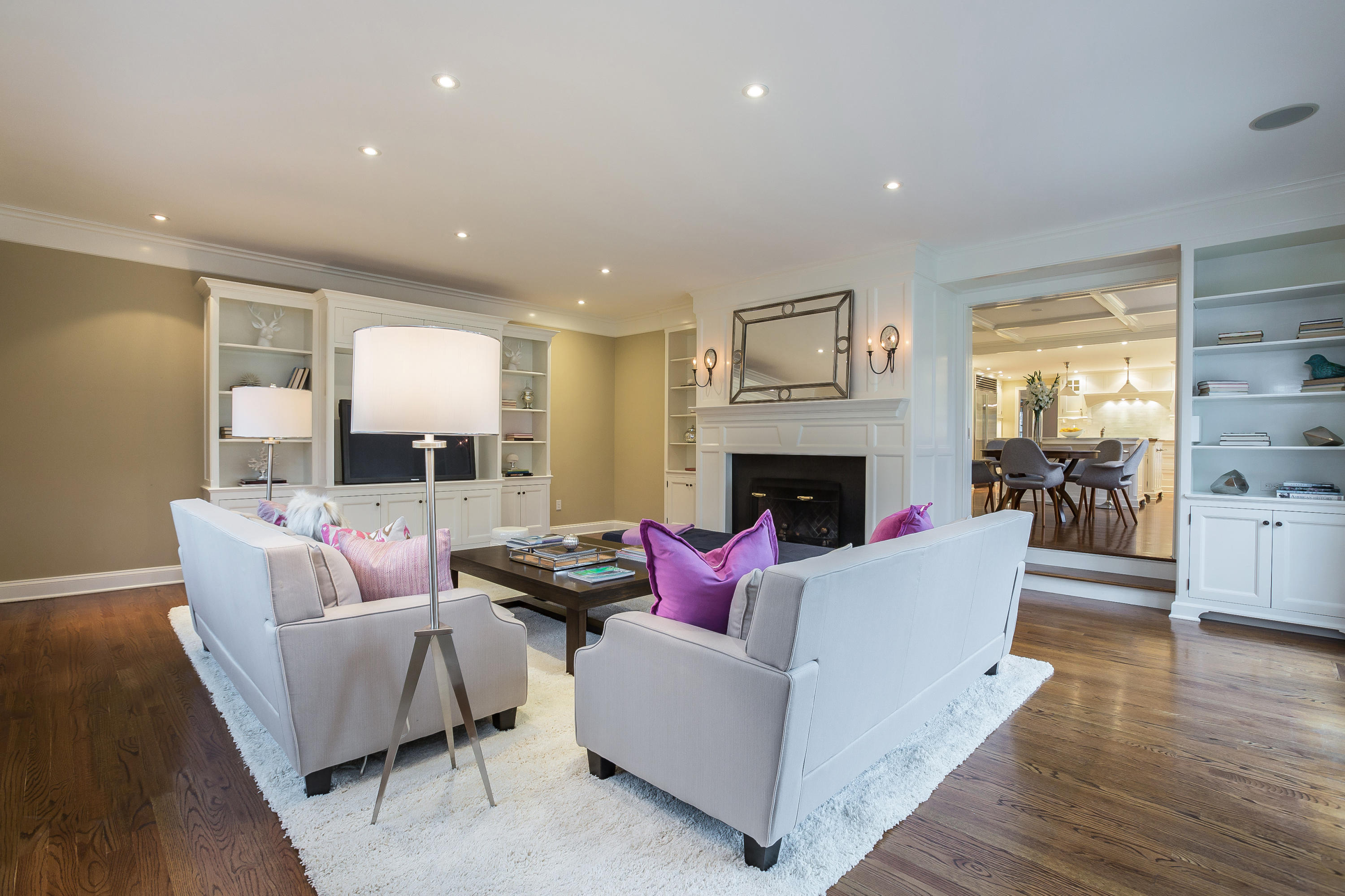 256 Brookside Road Darien, CT 06820 - Photo 16 of 66 a living room with furniture and a fireplace